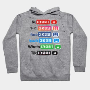 Censored Social Media Freedom of Speech Hoodie